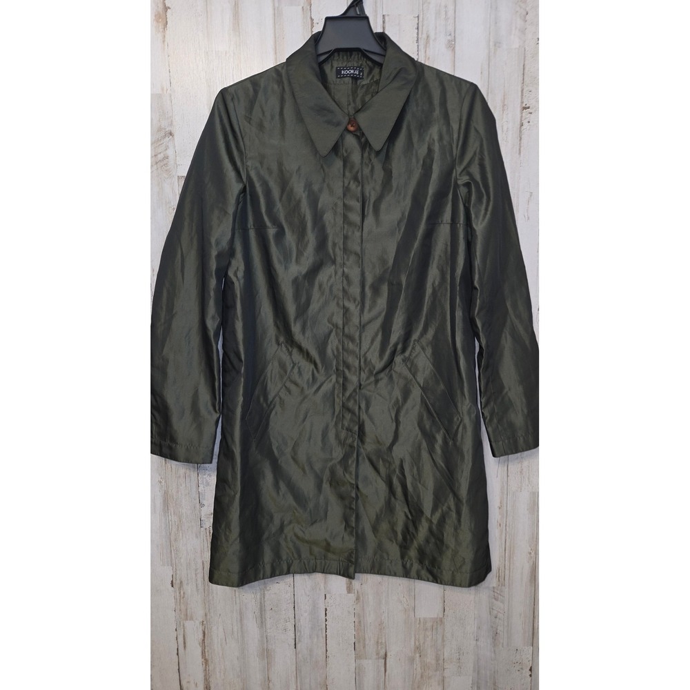 Kookai Australia size 2 taffeta Trench Coat Jacket Lined Button Up